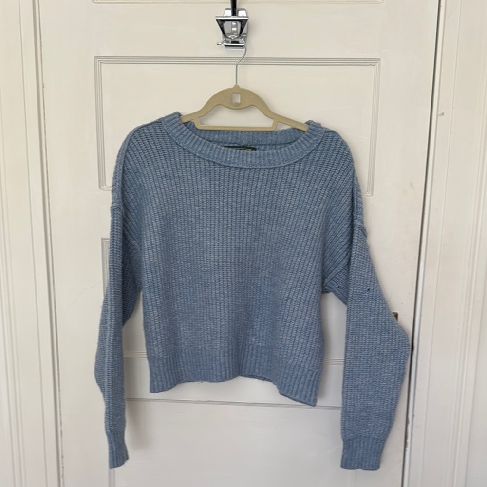 American Eagle Cozy Blue Knit Sweater